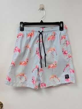 Youth 14 Flamingo Print Swim Shorts